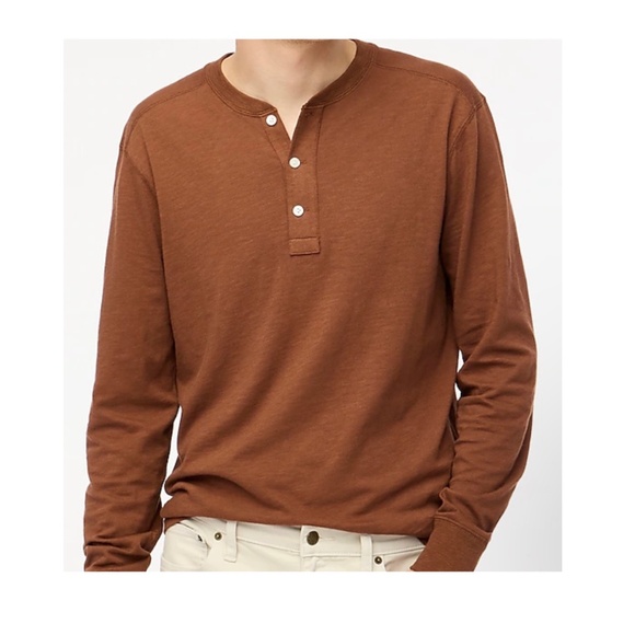 J CREW Henley Mens Top Shirt Sz: XXL/Cotton Long Sleeve-Outer Travel Layer Tee - Picture 8 of 8
